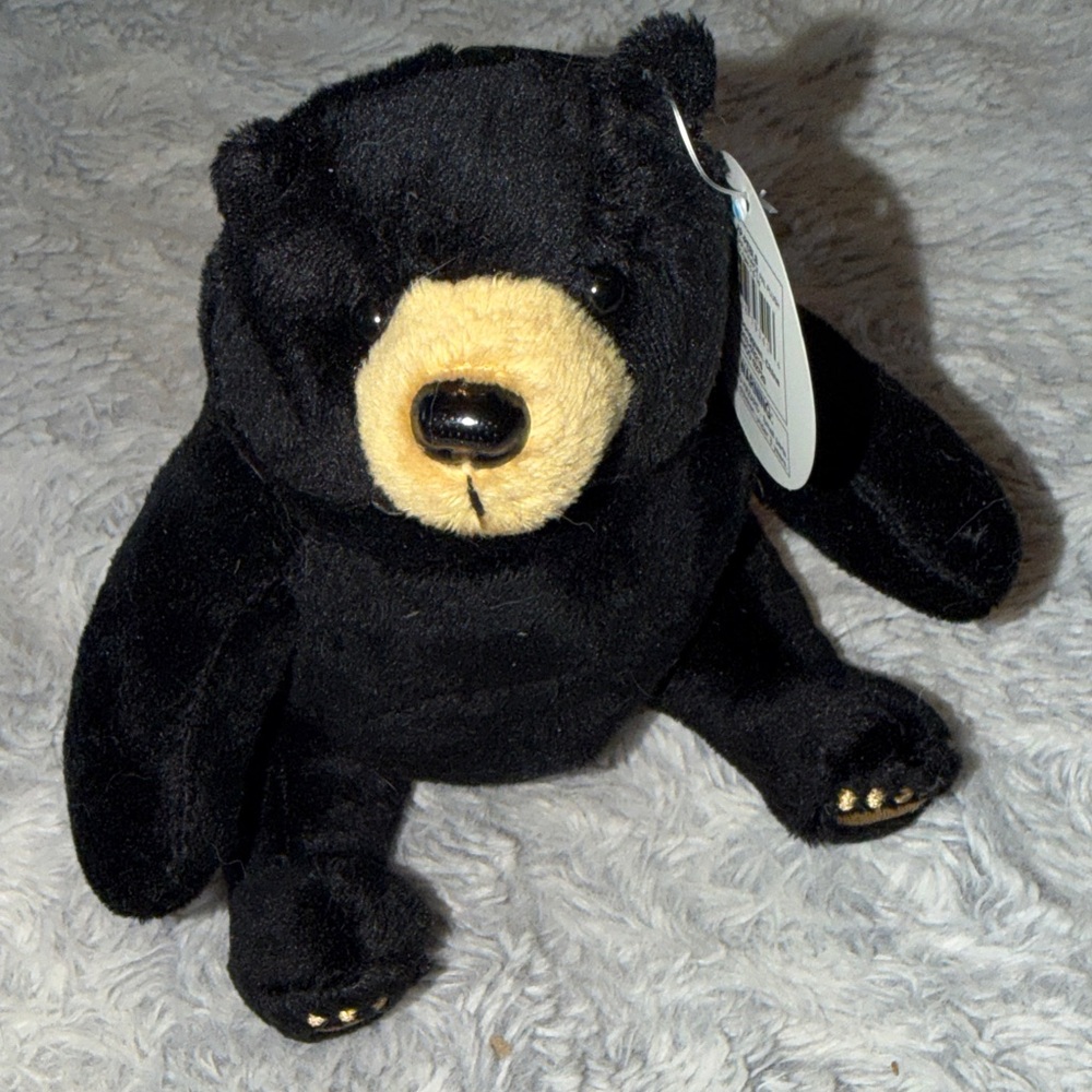 Plush Black Bear Toy 6” Pounce Pals